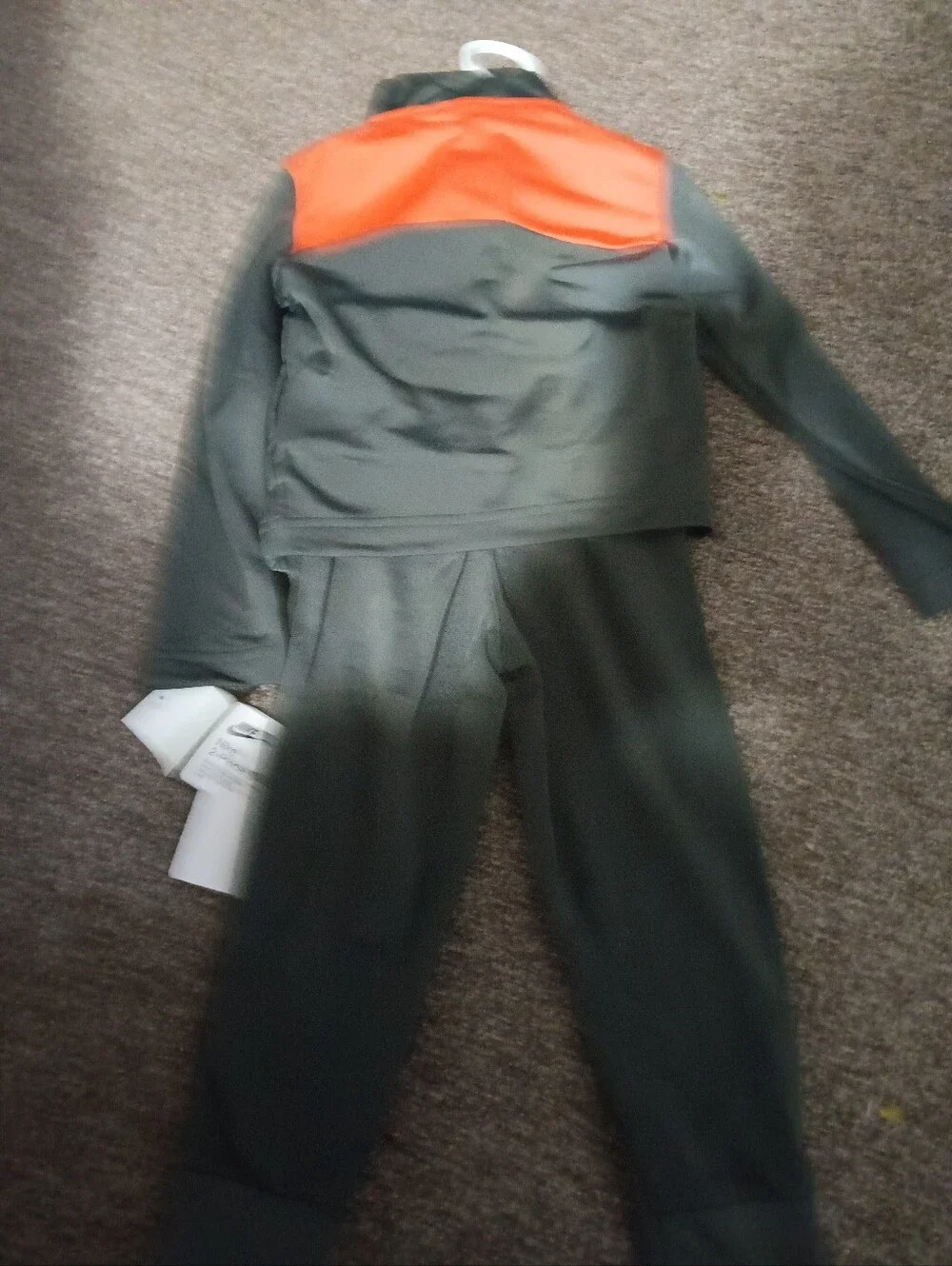 Nike Kids' Gray and Orange Track Jacket & Pants Set